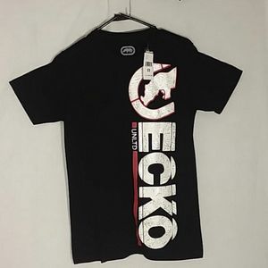 Ecko unltd black red white t-shirt rhino rawthentic tee shirt men's small NWT